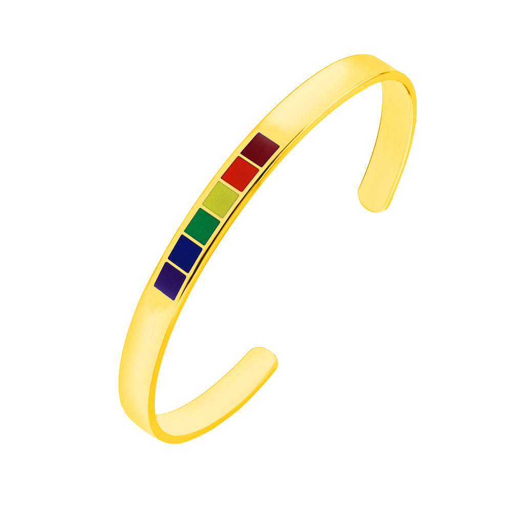 Rainbow gay al por mayor de 6 mm de acero de titanio C-Aceite de goteo Aceite ajustable ajustable